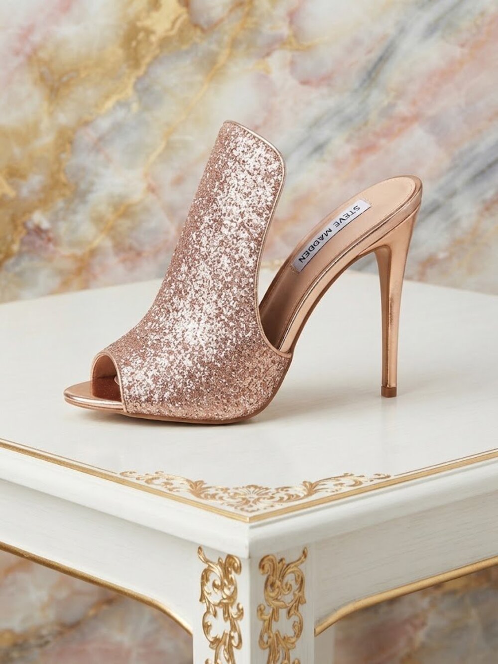 Steve Madden Pink Glitter Stiletto Heels - Size 8.5